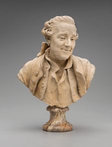 Bust of a Man, mid-18th century. Creator: School of Jean Jacques Caffieri