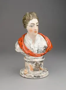 Bust of a Man, Staffordshire, 1810/20. Creator: Staffordshire Potteries