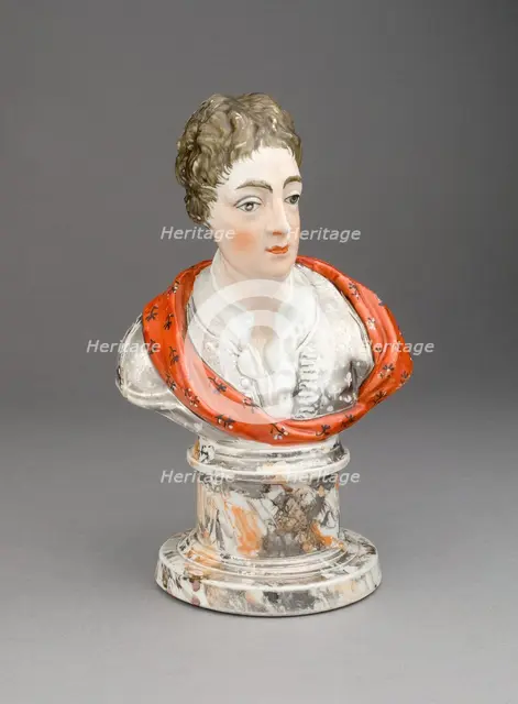 Bust of a Man, Staffordshire, 1810/20. Creator: Staffordshire Potteries.