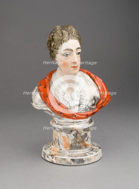 Bust of a Man, Staffordshire, 1810/20. Creator: Staffordshire Potteries.