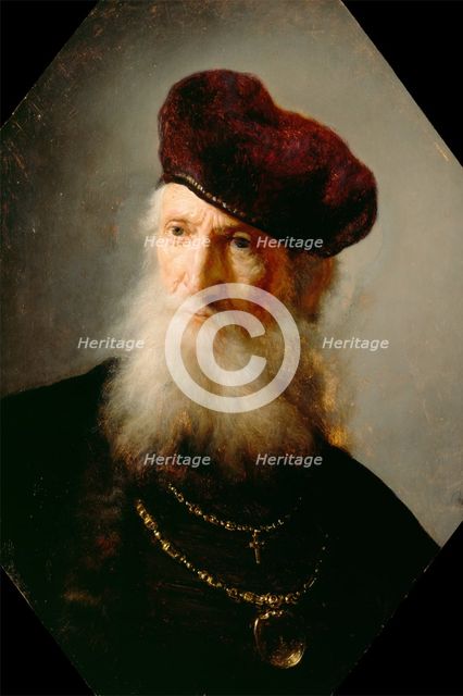 Bust of a Bearded Old Man, mid-1630s. Creator: Workshop of Rembrandt.