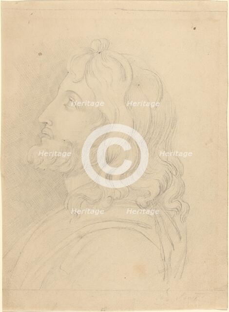 Bust of a Bearded Man Looking Up. Creator: John Flaxman.