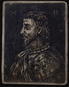 Bust of a Bearded Man with Ornate Breastplate Facing Left. Creator: Unknown