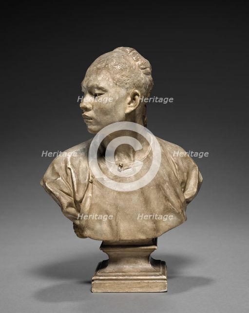 Bust of a Chinese, 1867-1868. Creator: Jean-Baptiste Carpeaux (French, 1827-1875).