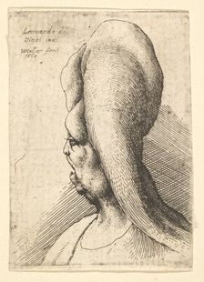 Bust of a deformed old woman with one tooth, facing left, 1665. Creator: Wenceslaus Hollar
