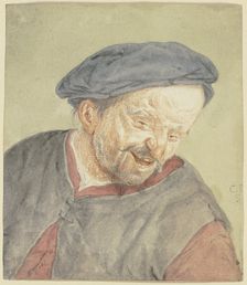Bust of a farmer leaning to the right, 17th century. Creator: Cornelis Dusart