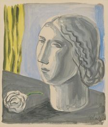 Bust of a Female Head, 1930-1931. Creator: Mikulas Galanda