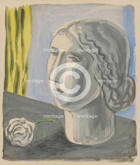 Bust of a Female Head, 1930-1931. Creator: Mikulas Galanda.
