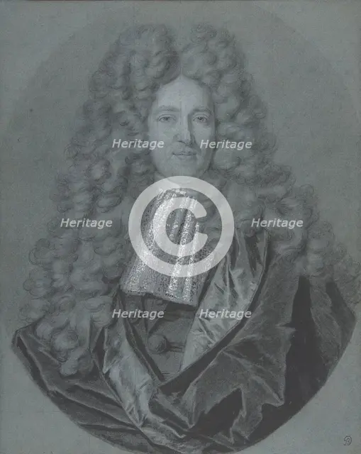 Bust of a Gentleman in an Oval Field, n.d.. Creator: Hyacinthe Rigaud.