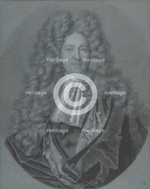 Bust of a Gentleman in an Oval Field, n.d.. Creator: Hyacinthe Rigaud.
