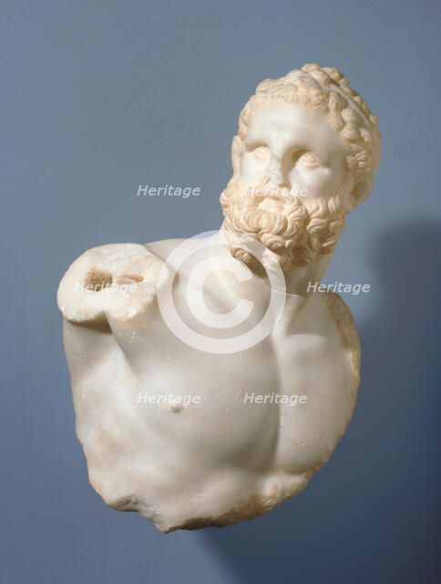 Bust of a Pugilist and detached fragments (2), A.D. 100-200. Creator: Unknown.
