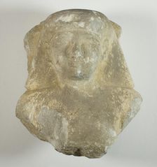 Bust of a Statuette of a Man, Egypt, Late Period, Dynasty 26 (664-525 BCE). Creator: Unknown