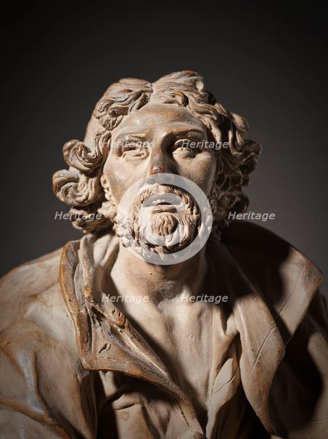 Bust of a Saint (Possibly Saint Longinus), Model for a Reliquary (image 4 of 6), Late 18th century. Creator: Giuseppe Sanmartino.