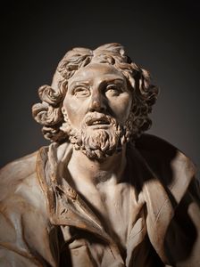 Bust of a Saint (Possibly Saint Longinus), Model for a Reliquary (image 4 of 6), Late 18th century. Creator: Giuseppe Sanmartino