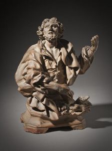 Bust of a Saint (Possibly Saint Longinus), Model for a Reliquary (image 1 of 6), Late 18th century. Creator: Giuseppe Sanmartino