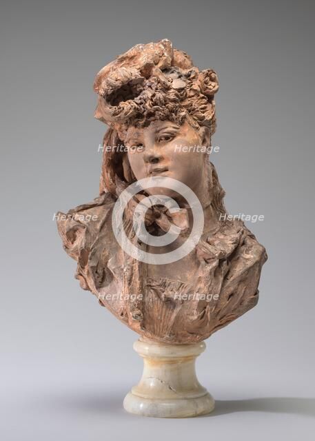 Bust of a Woman, 1875. Creator: Auguste Rodin.