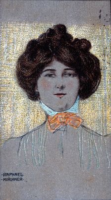 Bust of a Woman, 1902. Creator: Kirchner, Raphael (1876-1917)
