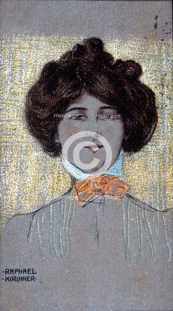 Bust of a Woman, 1902. Creator: Kirchner, Raphael (1876-1917).