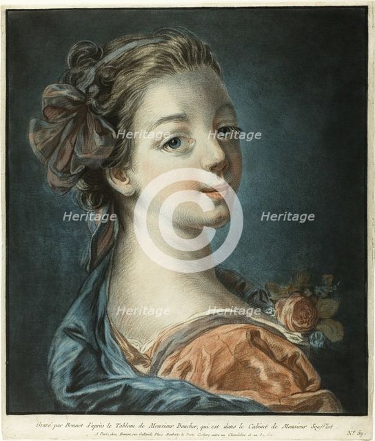 Bust of a Woman, c. 1771. Creator: Louis Marin Bonnet.