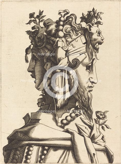 Bust of a Woman in an Extravagant Costume, 1560/1600. Creator: Unknown.
