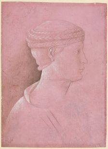 Bust of a Woman (recto), c. 1458. Creator: Benozzo Gozzoli (Italian, 1420-1497)