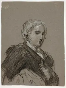 Bust of a Woman (recto); Draped Figure, Three-Quarter Length (verso), c. 1790. Creators: Thomas Barker, Thomas Jones Barker