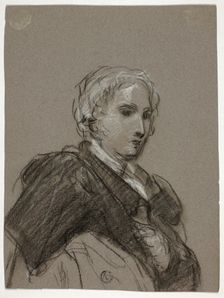 Bust of a Woman (recto); Draped Figure, Three-Quarter Length (verso), c. 1790. Creators: Thomas Barker, Thomas Jones Barker