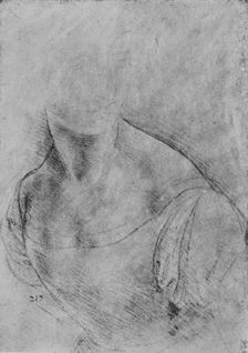 Bust of a Woman Turned to the Left, the Head Slightly Indicated c1480 (1945). Artist: Leonardo da Vinci