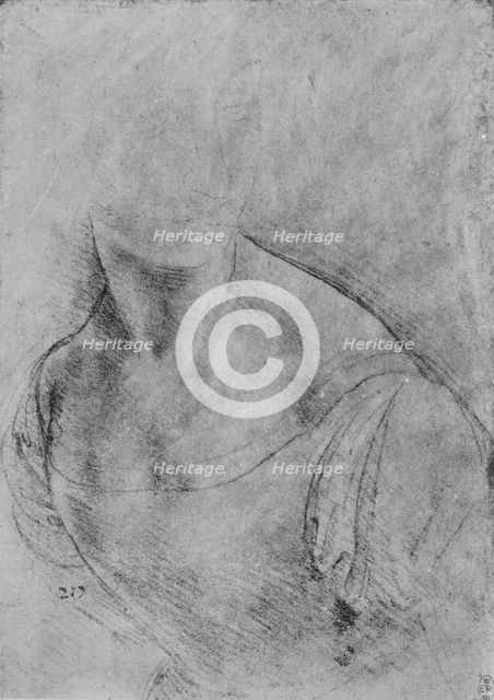 'Bust of a Woman Turned to the Left, the Head Slightly Indicated', c1480 (1945). Artist: Leonardo da Vinci.