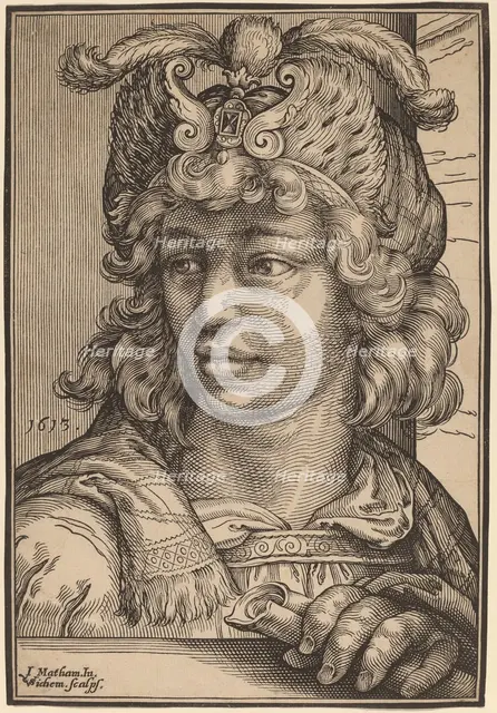 Bust of a Young Man, 1613. Creator: Christoffel van Sichem I.