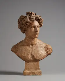 Bust of a Young Man, 1877. Creator: Jules Dalou