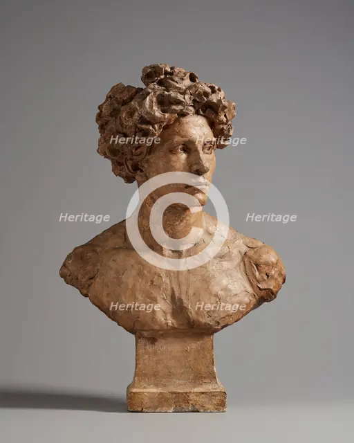 Bust of a Young Man, 1877. Creator: Jules Dalou.