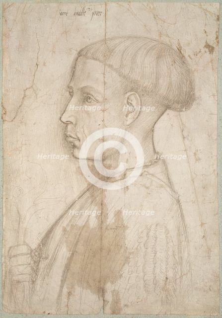 Bust of a Young Man in Profile, 1430/40. Creator: Giovanni Badile.