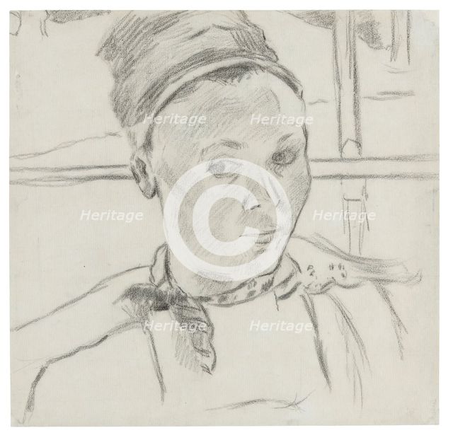 Bust of a Young Breton Woman (Possibly Marie Lagadu), 1886/88. Creator: Paul Gauguin.