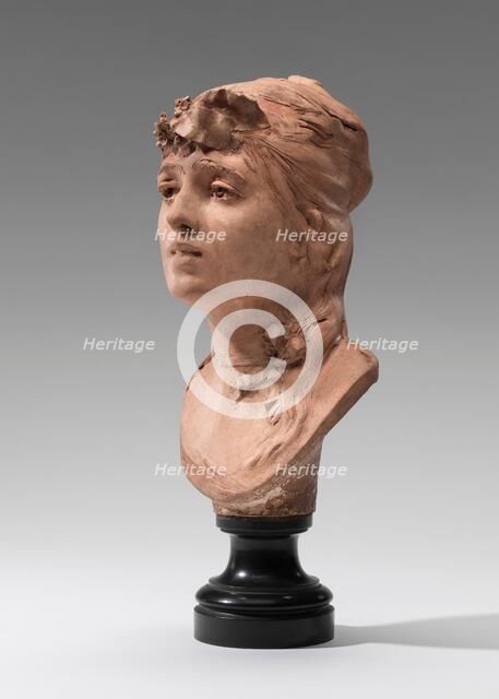 Bust of a Young Girl, 1868. Creator: Auguste Rodin.