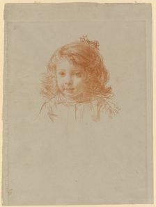 Bust of a Young Girl (recto); Profile of a Young Girl (verso), 1886 (recto); c. 1886 (verso). Creator: Paul Adolphe Rajon