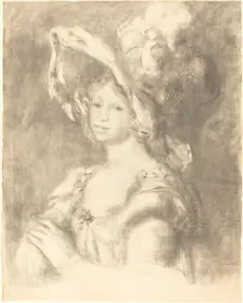 Bust of a Young Woman (Jeune femme en buste), 1892. Creator: Pierre-Auguste Renoir