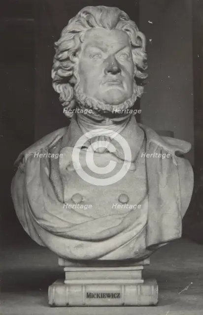 Bust of Adam Mickiewicz, 19th century, (1930-1939).  Creator: Unknown.