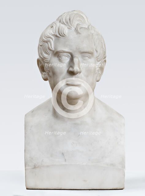 Bust of Adam Oehlenschlager (1779-1850), n.d., c1850. Creator: Herman Wilhelm Bissen.