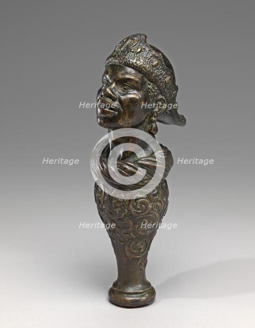 Bust of an African Man, on a Baluster Pedestal, 17th century. Creator: Unknown.