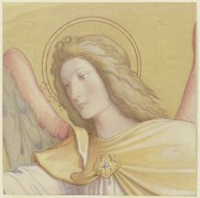 Bust of an angel, c1840-1880. Creator: Eduard von Steinle