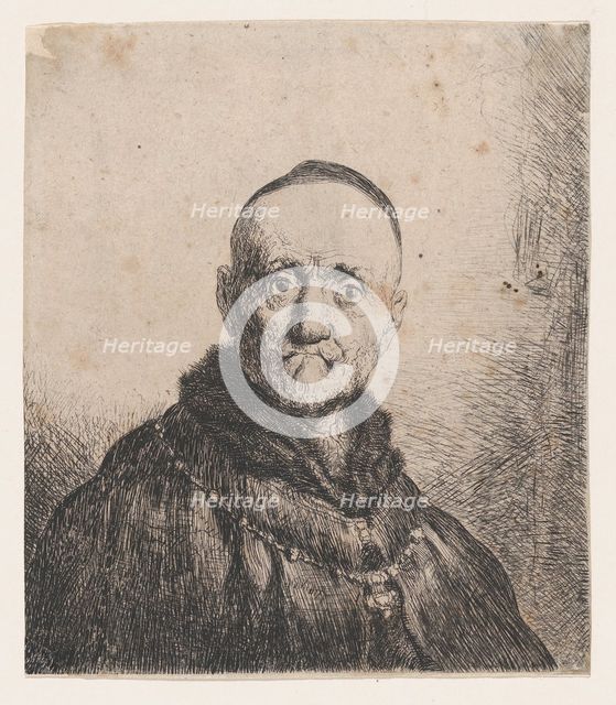 Bust of an Old Man, Frontal, 17th century. Creator: Jan Lievens.