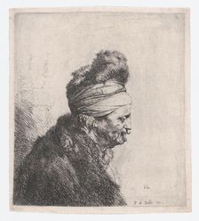 Bust of an Old Man Wearing a Fur Cap, ca. 1631. Creator: Jan Lievens
