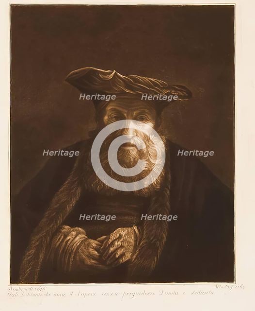 Bust of an Old Man with Velvet Cap, (c1630s), c1765. Creator: William Baillie.
