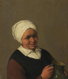 Bust of an Old Peasant Woman Holding a Jug, after 1643. Creator: Unknown