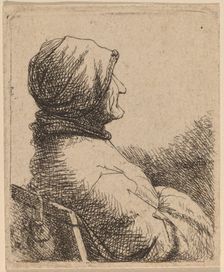 Bust of an Old Woman Turned in Profile to the Right. Creator: Unknown