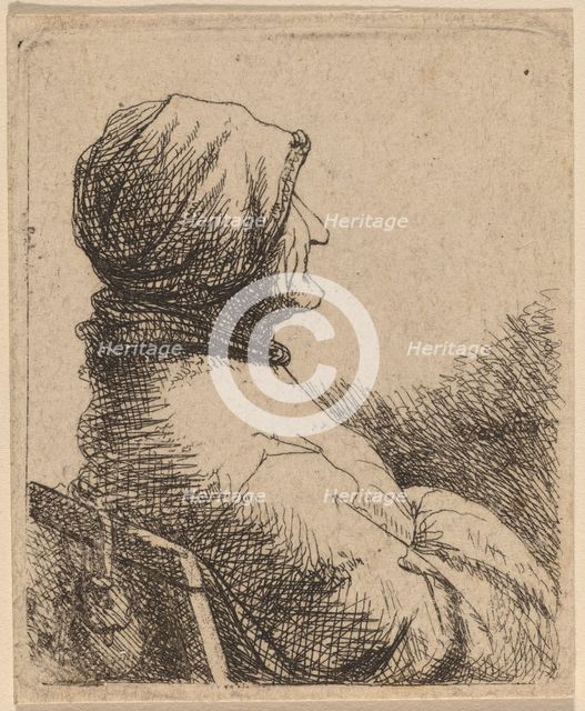Bust of an Old Woman Turned in Profile to the Right. Creator: Unknown.