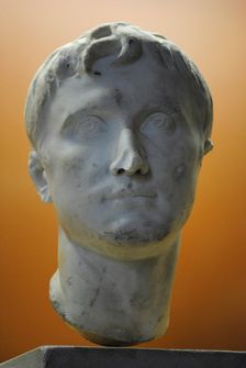 Bust of Augustus (63 BC-14 AD), Odessa Archaeological Museum, Odessa, Ukraine, 2011. Creator: LTL