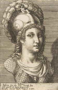 Bust of Bellona, ca. 1531-76. Creator: Giulio Bonasone