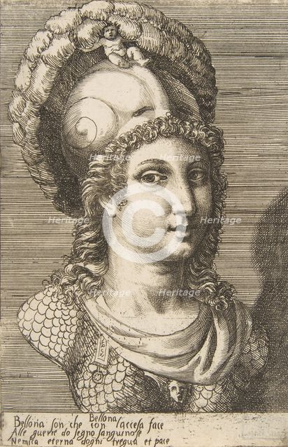 Bust of Bellona, ca. 1531-76. Creator: Giulio Bonasone.